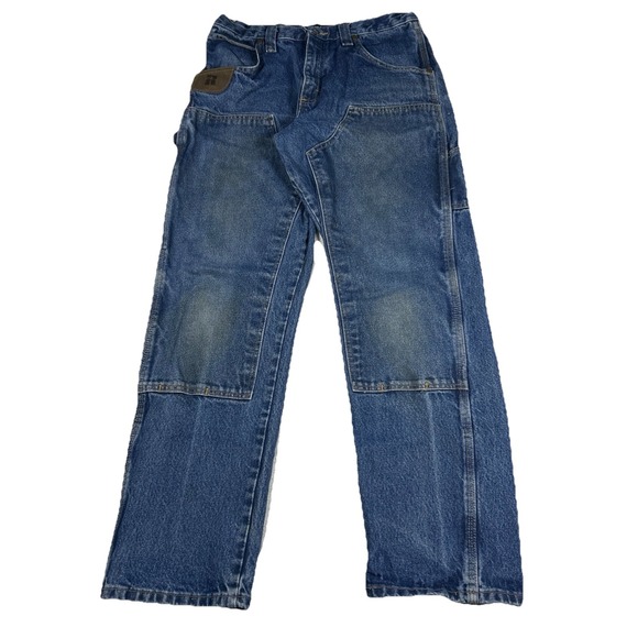 Wrangler Riggs Workwear Double Knee Carpenter Denim Jeans Blue Mens Size 32x32 - Picture 1 of 8